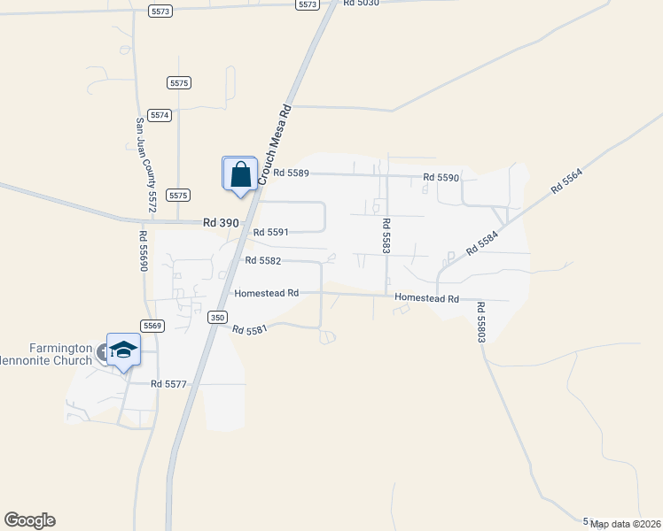 map of restaurants, bars, coffee shops, grocery stores, and more near 10 Road 5582 in Farmington