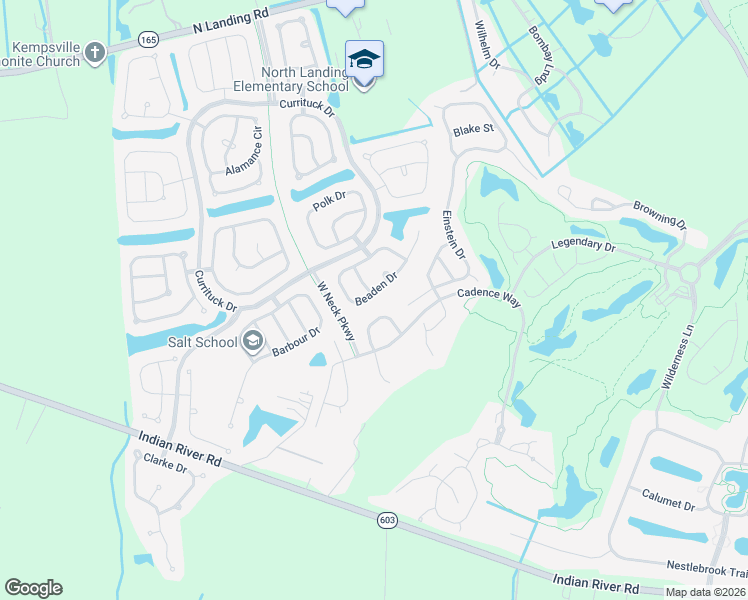 map of restaurants, bars, coffee shops, grocery stores, and more near 2813 Hyde Lane in Virginia Beach