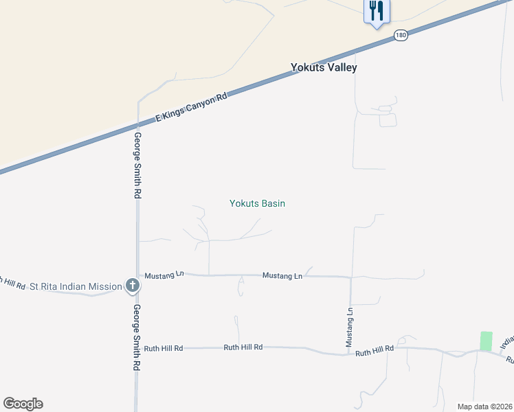 map of restaurants, bars, coffee shops, grocery stores, and more near in Yokuts Valley