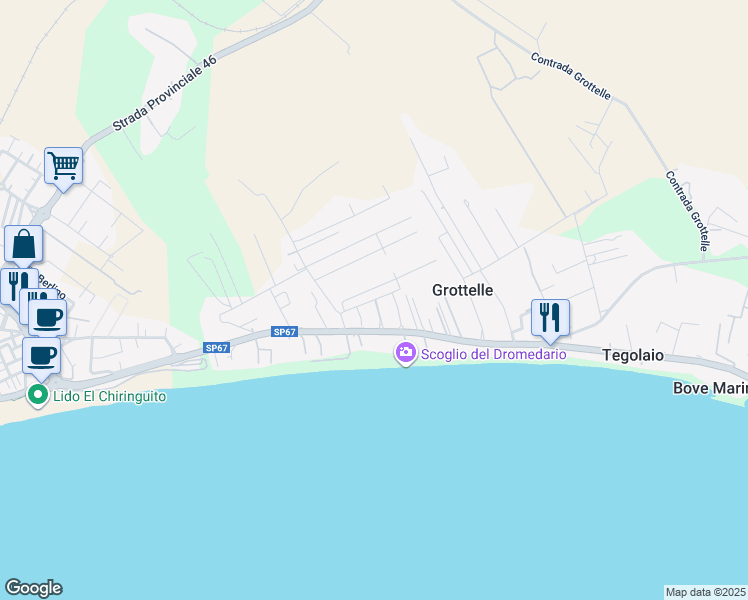 map of restaurants, bars, coffee shops, grocery stores, and more near 8 Via Giorgio Polara in Libero consorzio comunale di Ragusa
