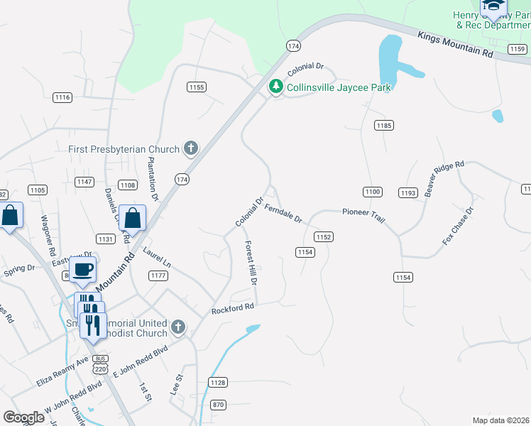 map of restaurants, bars, coffee shops, grocery stores, and more near 58 Kennedy Way in Collinsville