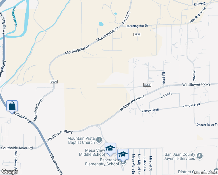 map of restaurants, bars, coffee shops, grocery stores, and more near 39 County Road 3961 in Farmington