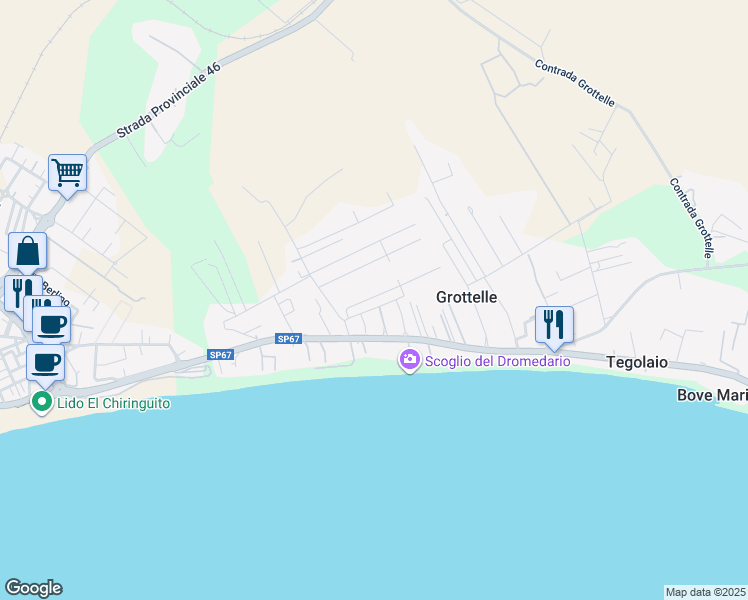 map of restaurants, bars, coffee shops, grocery stores, and more near 8 Via Giorgio Polara in Libero consorzio comunale di Ragusa