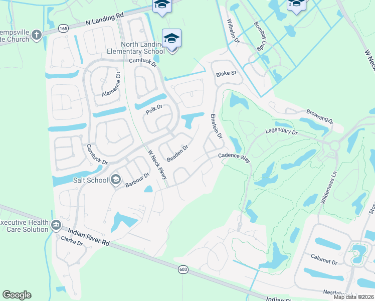 map of restaurants, bars, coffee shops, grocery stores, and more near 2952 Beaden Drive in Virginia Beach