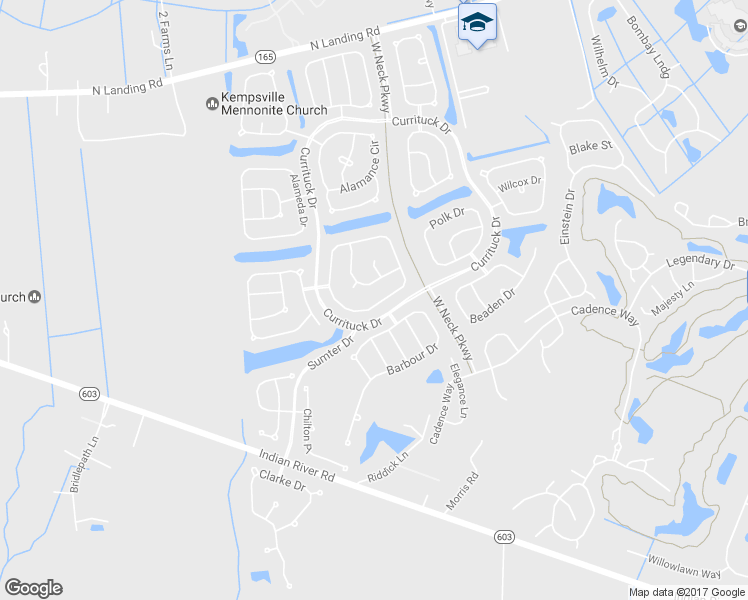 map of restaurants, bars, coffee shops, grocery stores, and more near 3276 Sacramento Drive in Virginia Beach