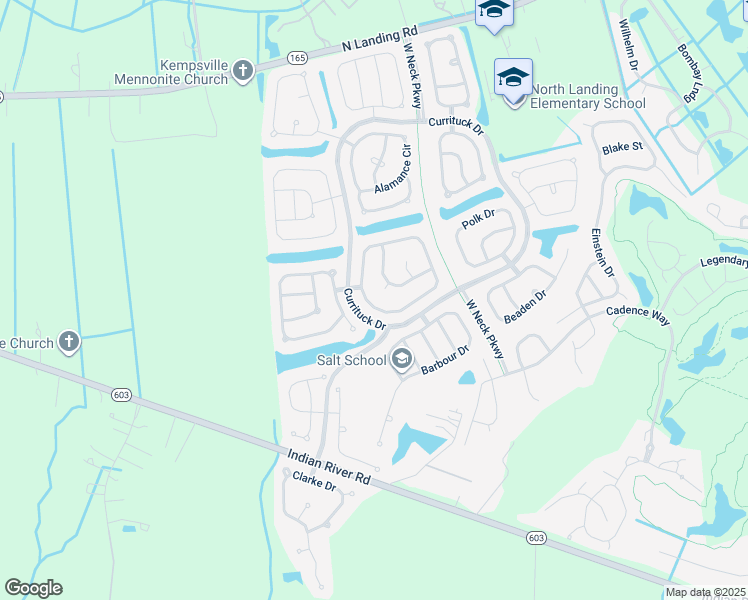 map of restaurants, bars, coffee shops, grocery stores, and more near 3308 Sacramento Drive in Virginia Beach