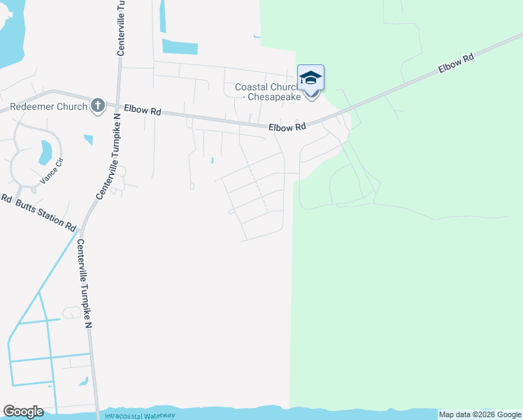 map of restaurants, bars, coffee shops, grocery stores, and more near 1820 Sapphire Road in Chesapeake