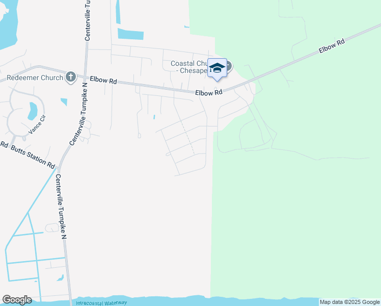 map of restaurants, bars, coffee shops, grocery stores, and more near 1820 Sapphire Road in Chesapeake