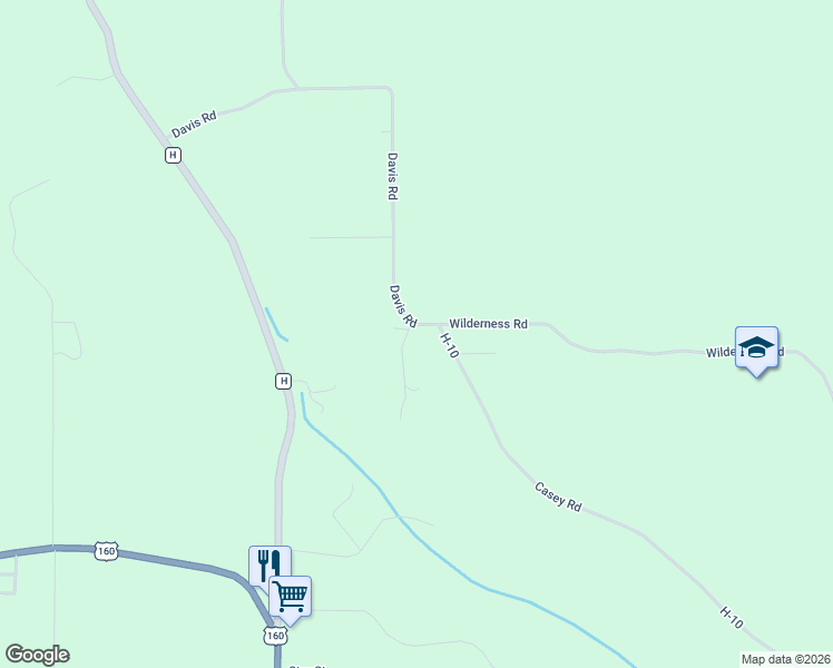 map of restaurants, bars, coffee shops, grocery stores, and more near 1107 Davis Road in Forsyth