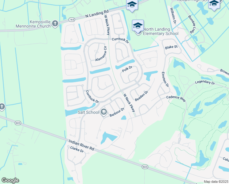 map of restaurants, bars, coffee shops, grocery stores, and more near 3241 Sacramento Drive in Virginia Beach