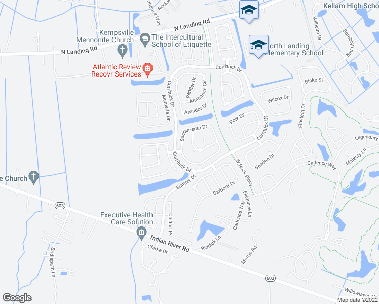 map of restaurants, bars, coffee shops, grocery stores, and more near 2804 Kern Court in Virginia Beach