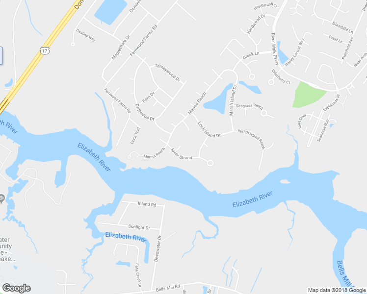 map of restaurants, bars, coffee shops, grocery stores, and more near 109 Shoal Quay in Chesapeake