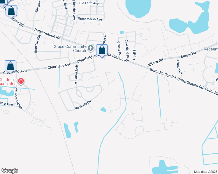 map of restaurants, bars, coffee shops, grocery stores, and more near 809 Old Bridge Lane in Chesapeake