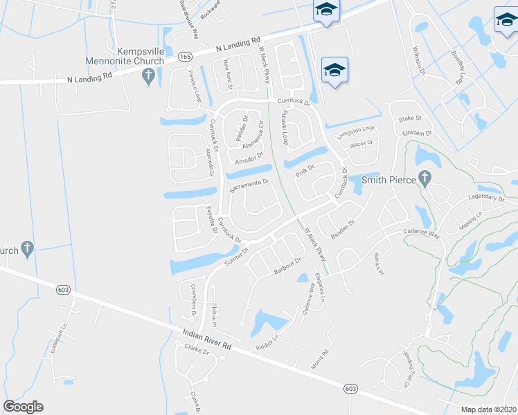 map of restaurants, bars, coffee shops, grocery stores, and more near 3116 Niagara Way in Virginia Beach