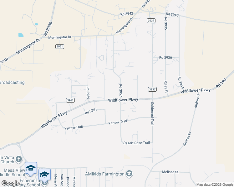 map of restaurants, bars, coffee shops, grocery stores, and more near 6 Road 3958 in Farmington
