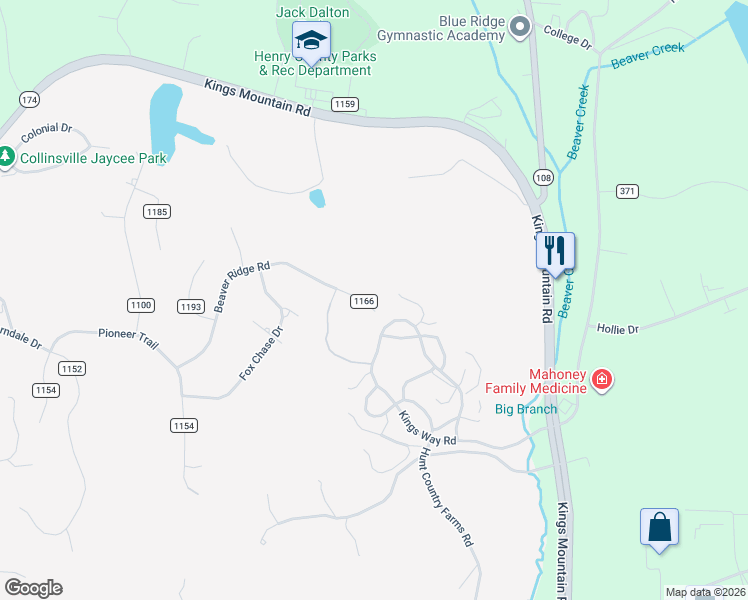 map of restaurants, bars, coffee shops, grocery stores, and more near 639 Beaver Ridge Road in Collinsville