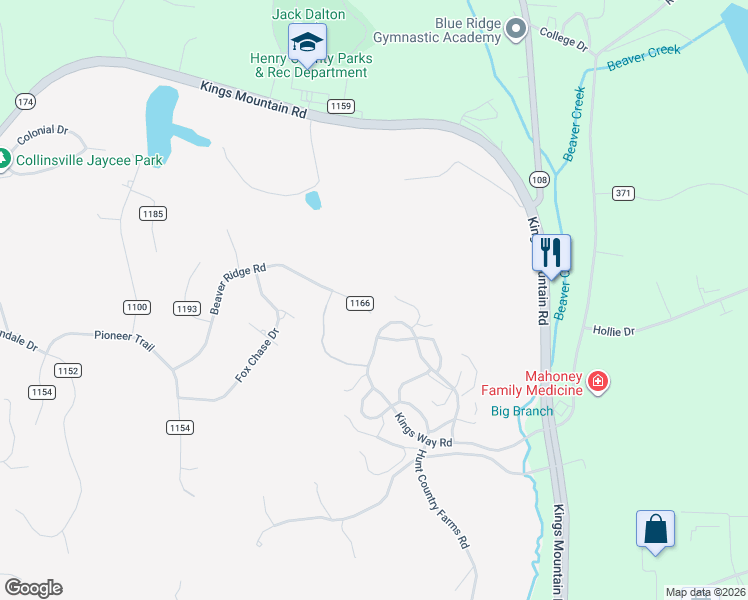 map of restaurants, bars, coffee shops, grocery stores, and more near 639 Beaver Ridge Road in Collinsville