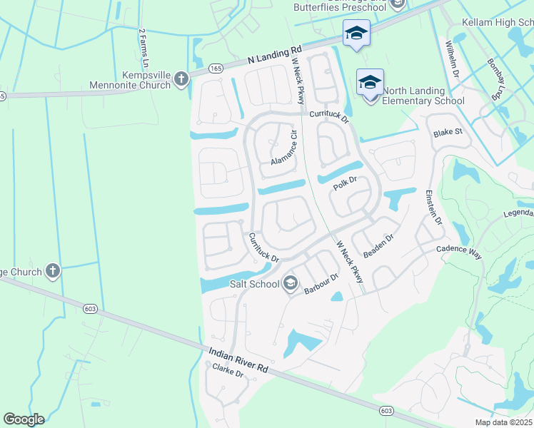 map of restaurants, bars, coffee shops, grocery stores, and more near 3116 Sacramento Drive in Virginia Beach
