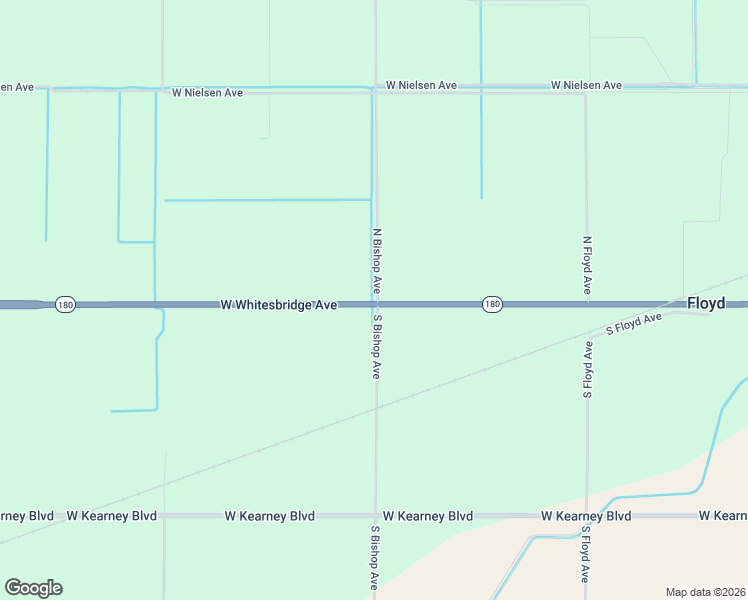 map of restaurants, bars, coffee shops, grocery stores, and more near South Bishop Avenue in Kerman