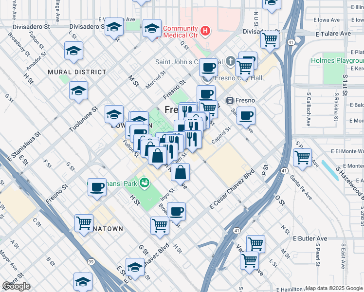 2220 Tulare Street, Fresno CA Walk Score