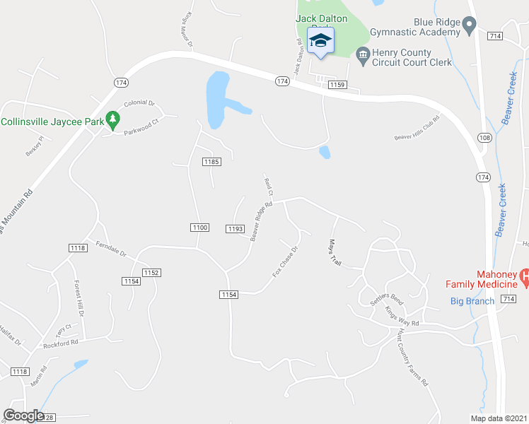 map of restaurants, bars, coffee shops, grocery stores, and more near 260 Beaver Ridge Road in Collinsville