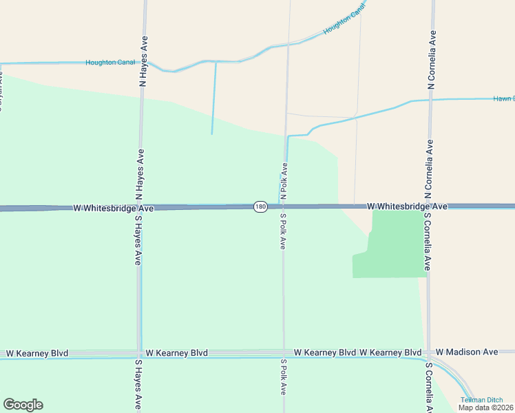 map of restaurants, bars, coffee shops, grocery stores, and more near 5570 West Whitesbridge Avenue in Fresno