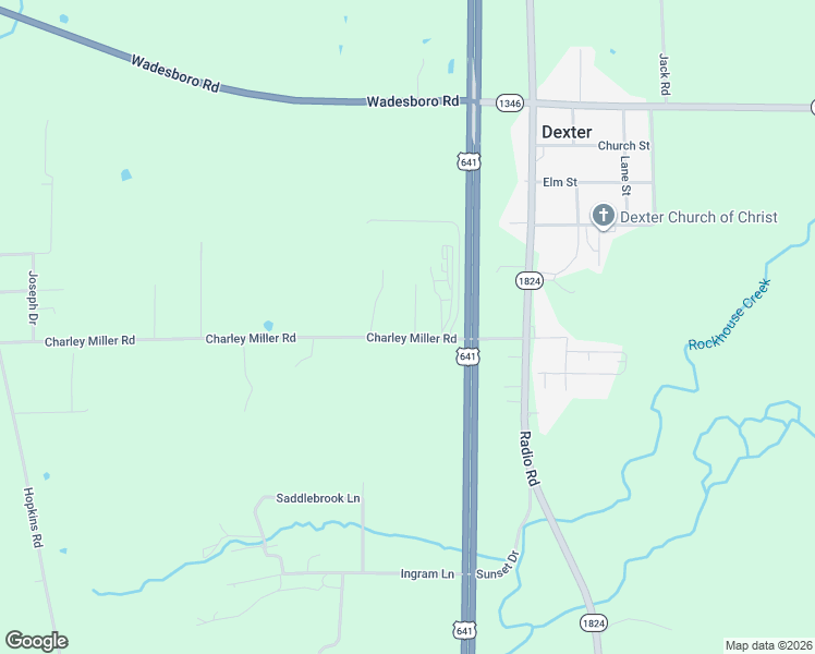 map of restaurants, bars, coffee shops, grocery stores, and more near 9-323 Charley Miller Road in Dexter