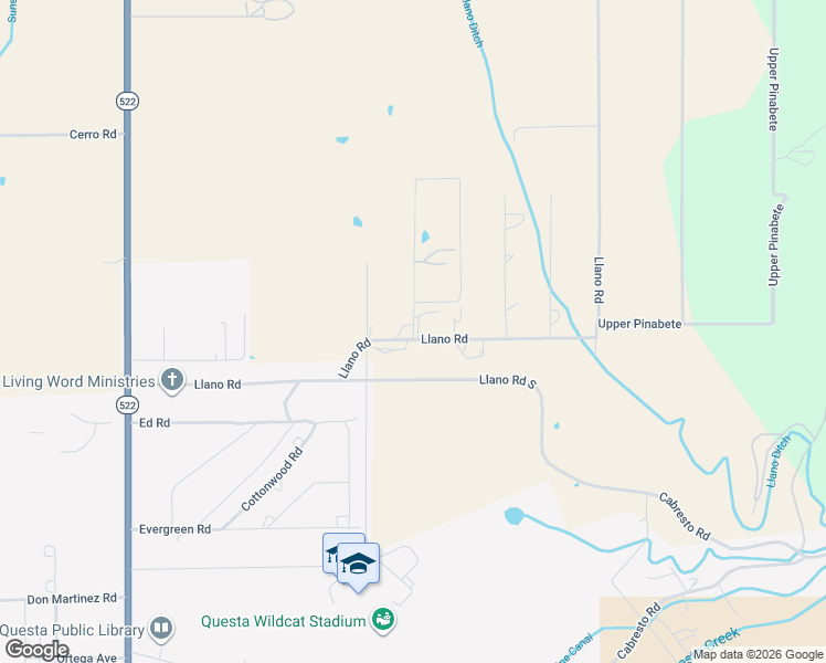 map of restaurants, bars, coffee shops, grocery stores, and more near 8 Elk Road in Questa
