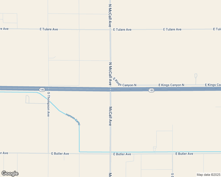 map of restaurants, bars, coffee shops, grocery stores, and more near Hwy 180 & N McCall Ave & S McCall Ave in Sanger