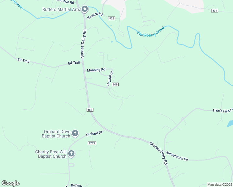 map of restaurants, bars, coffee shops, grocery stores, and more near 202 Mapleridge Road in Bassett