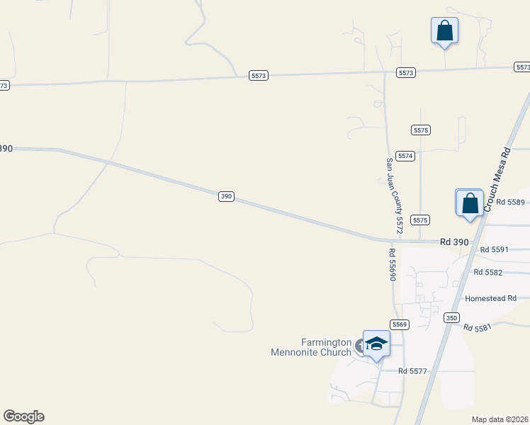 map of restaurants, bars, coffee shops, grocery stores, and more near Road 390 in Farmington