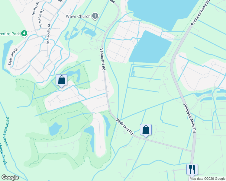 map of restaurants, bars, coffee shops, grocery stores, and more near in Virginia Beach