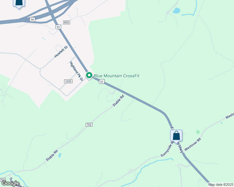 map of restaurants, bars, coffee shops, grocery stores, and more near 2144 Fancy Gap Highway in Hillsville