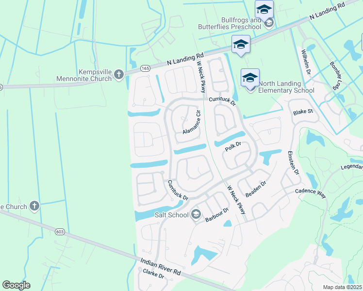 map of restaurants, bars, coffee shops, grocery stores, and more near 3161 Amador Drive in Virginia Beach