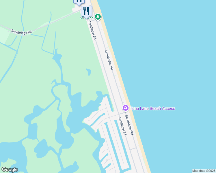 map of restaurants, bars, coffee shops, grocery stores, and more near 2745 Sandpiper Road in Virginia Beach