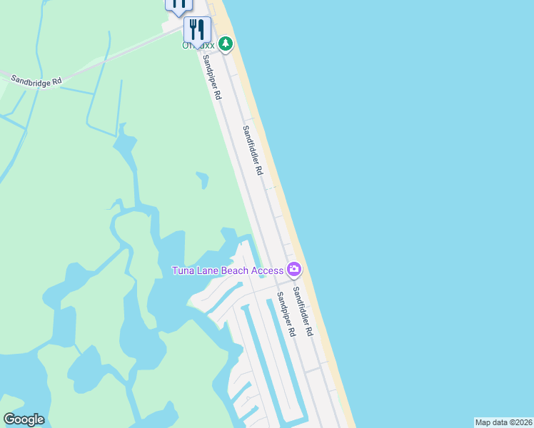 map of restaurants, bars, coffee shops, grocery stores, and more near 2740 Sandfiddler Road in Virginia Beach