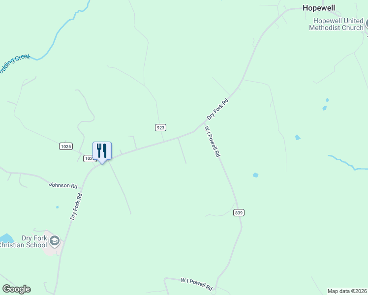 map of restaurants, bars, coffee shops, grocery stores, and more near 5955 Dry Fork Road in Dry Fork