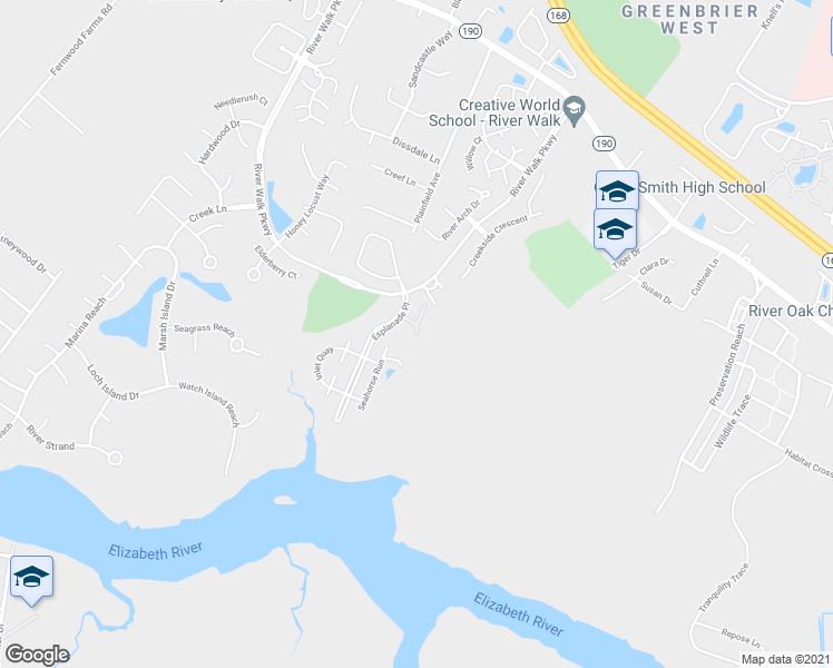map of restaurants, bars, coffee shops, grocery stores, and more near 714 Sail Fish Quay in Chesapeake
