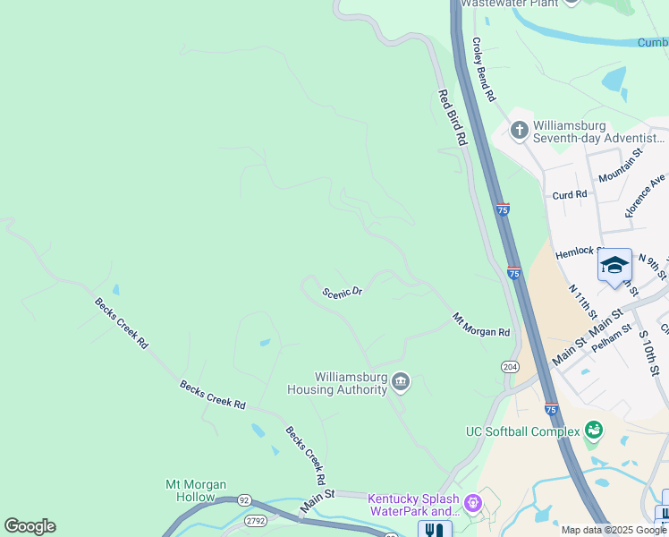 map of restaurants, bars, coffee shops, grocery stores, and more near 59 Maple Crest Drive in Williamsburg
