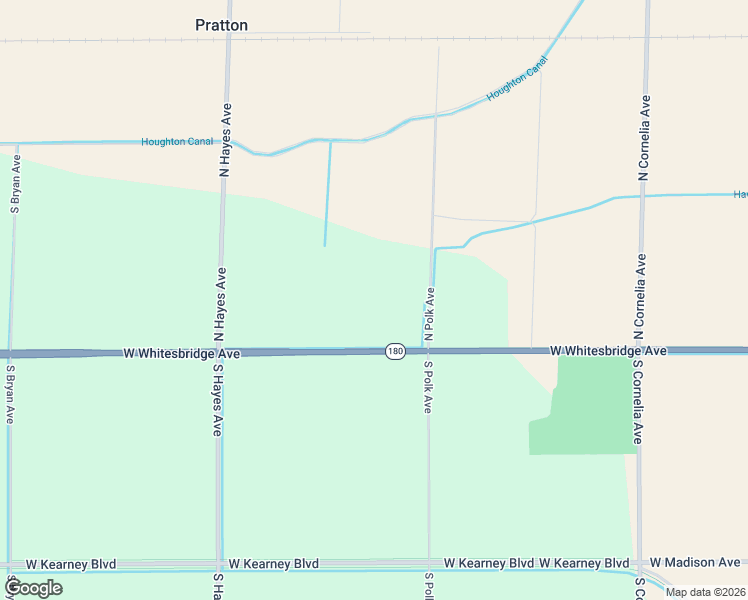 map of restaurants, bars, coffee shops, grocery stores, and more near 5570-5780 West Whitesbridge Avenue in Fresno