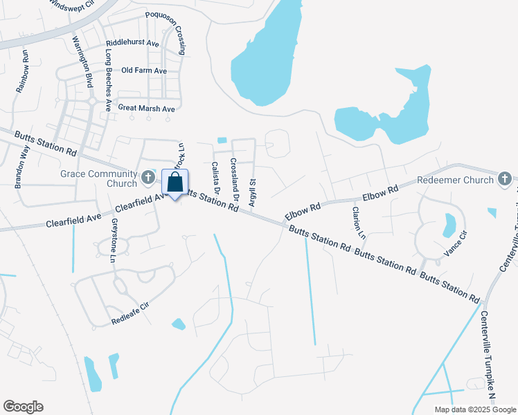 map of restaurants, bars, coffee shops, grocery stores, and more near 609 Argyll Street in Chesapeake