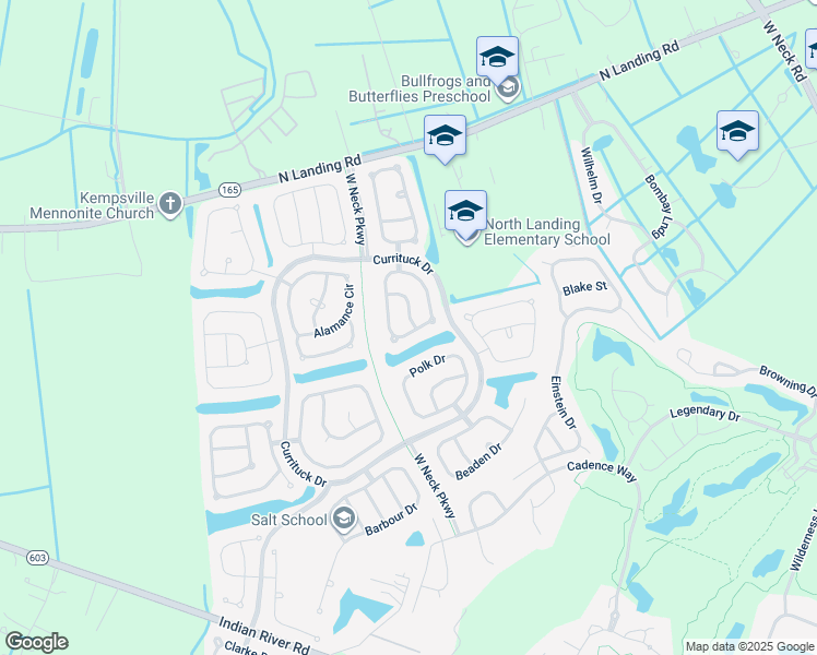 map of restaurants, bars, coffee shops, grocery stores, and more near 2677 Pulaski Loop in Virginia Beach