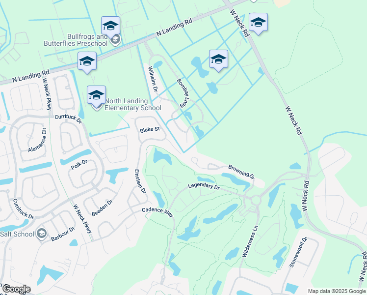 map of restaurants, bars, coffee shops, grocery stores, and more near 2748 Bending Birch Trail in Virginia Beach
