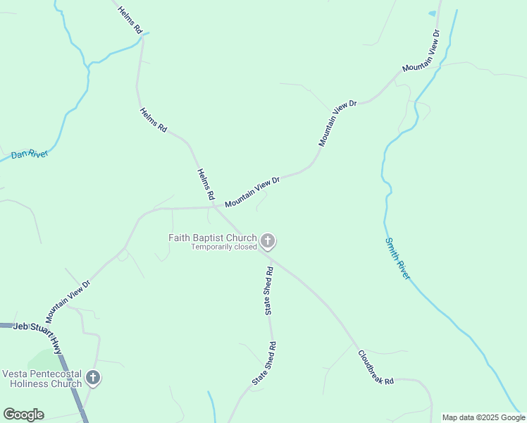 map of restaurants, bars, coffee shops, grocery stores, and more near 934 Mountain View Road in Meadows of Dan