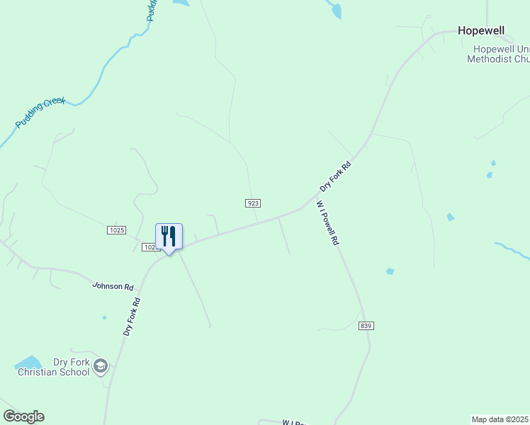 map of restaurants, bars, coffee shops, grocery stores, and more near 6008 Dry Fork Road in Dry Fork