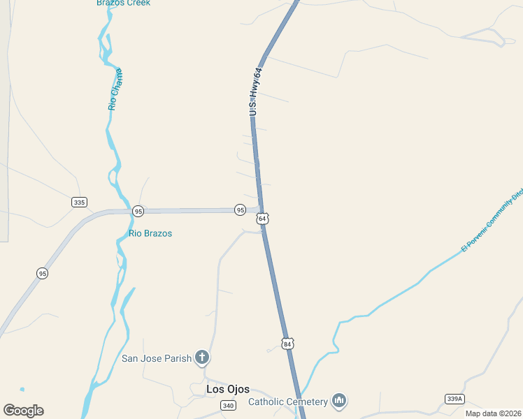 map of restaurants, bars, coffee shops, grocery stores, and more near in Los Ojos