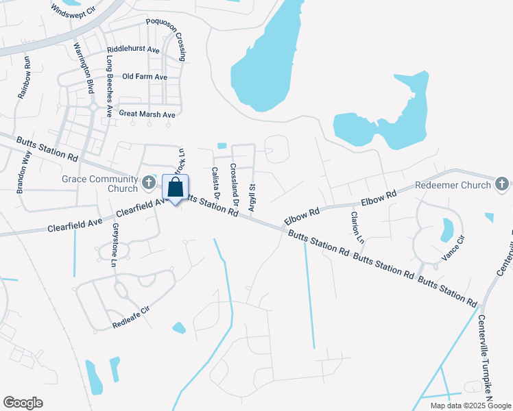 map of restaurants, bars, coffee shops, grocery stores, and more near 609 Argyll Street in Chesapeake