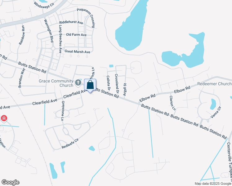 map of restaurants, bars, coffee shops, grocery stores, and more near 608 Crossland Drive in Chesapeake