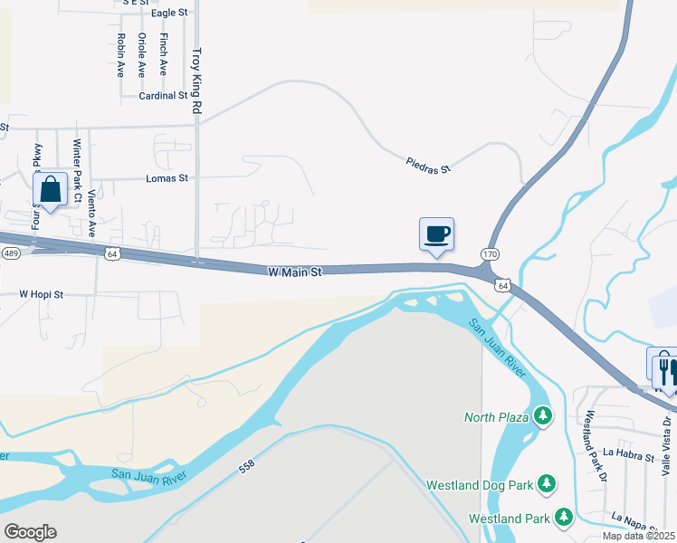 map of restaurants, bars, coffee shops, grocery stores, and more near 3853 U.S. Highway 64 in Farmington