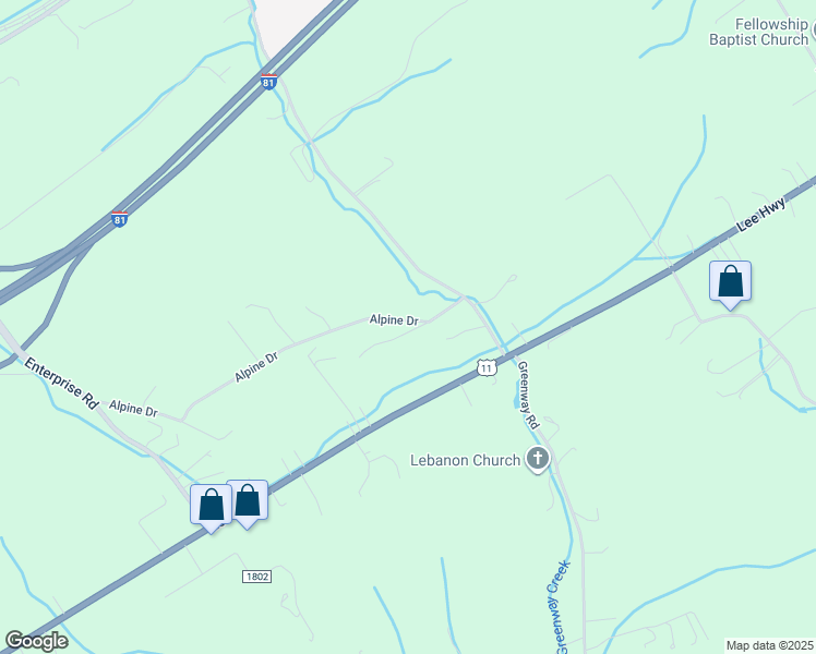 map of restaurants, bars, coffee shops, grocery stores, and more near 27463 Overbrook Drive in Meadowview